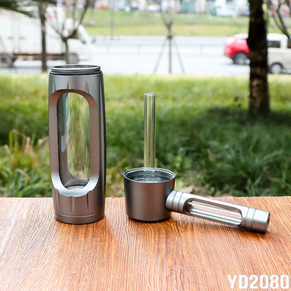 New Metal Popular Bottle Water Pipe Portable Mini Hookah Shisha Tobacco Smoking Pipes Gift of Health Metal Tube Filter